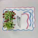Table Linens scalloped edge placemat cotton piping placemats wave edge placemat personalized placemat holiday placemats matching napkins