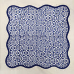 Block printed cloth napkins, scalloped napkins cocktail napkin dinner napkin - kitchen mix and match napkin hand made table napkins,set of 4