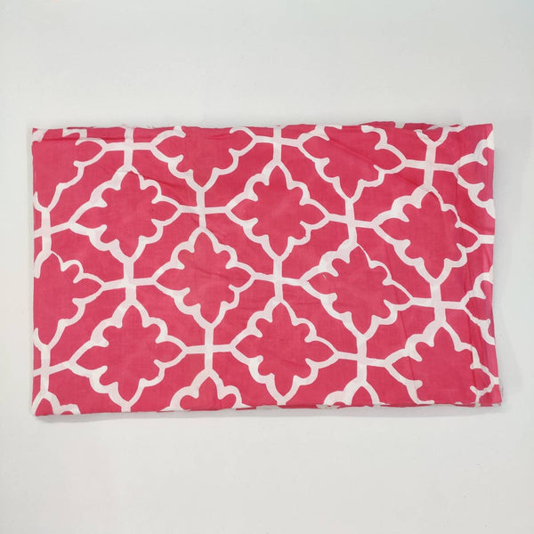 Pink white jal 100% Cotton Quilting Fabric by the yard, India Block Print Fabric, fabric for Duvet Covers, Curtains, Dresses