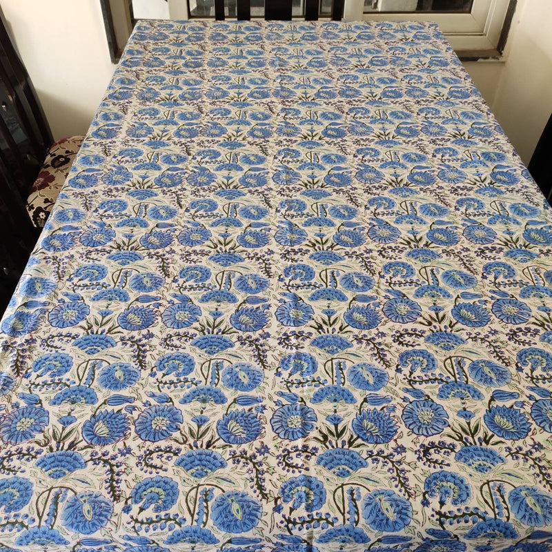Indian Block Print tablecloth, Floral Cotton Table Cover, Table Cloth Runner Mats Napkins Set , Farmhouse Tablecloth , Gift For New Home