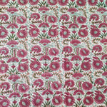 Hand Block Floral Table Cloths & Kitchen Napkin,Cross Stitch Pink, Blue or Taupe Personalize or use as is! Perfect Wedding Gift!