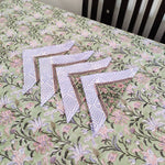 Green Wedding Block Print Tablecloth, Indian Block Print Rectangular Tablecloth, Seater Tablecloth, Floral Cotton Dinning Table Cloth