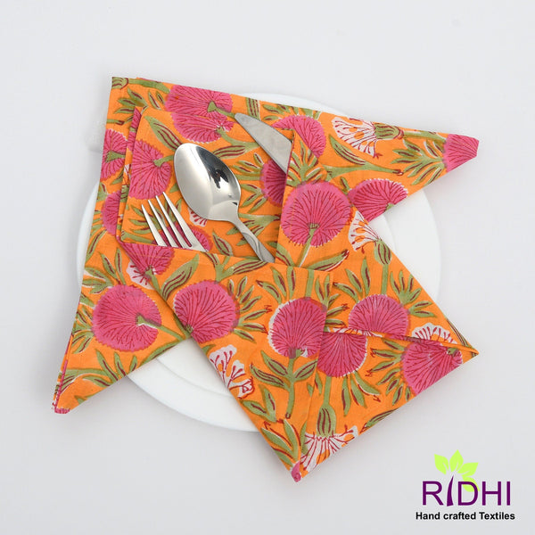 Tangerine Orange, Bubblegum Pink Napkins