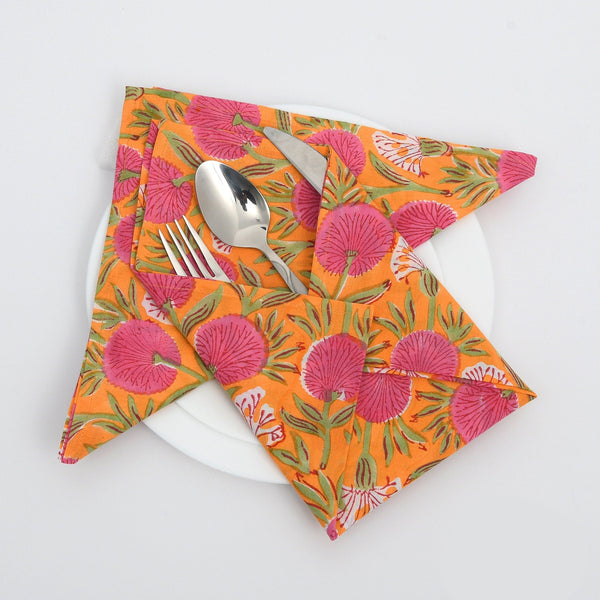 Tangerine Orange, Bubblegum Pink Napkins