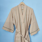 Cotton kimono Robes, Striped print Kimono, Soft and comfortable Bath robes, wrap dress, House Coat Robe