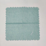 Designer Cotton Napkins with wave lace, Set of 4,Plain Fabric, Sustainable Cloth Napkins