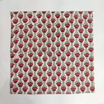 Dinner cloth Reusable Napkins, Indian Block Print Napkins, Red flower Cotton Printed Table Cocktail Napkin , Mix and Match Napkins Gift For