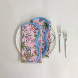 Piping napkins Waves Linen Kitchen Towel/placemats/napkins, basic linen kitchen towel, soft linen fabric, Dining placemats, tea towels