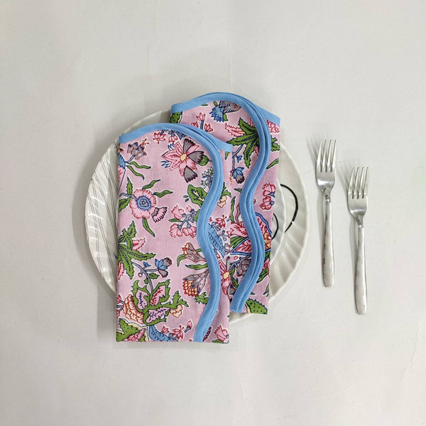 Piping napkins Waves Linen Kitchen Towel/placemats/napkins, basic linen kitchen towel, soft linen fabric, Dining placemats, tea towels