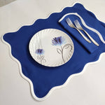 Scallop Placemats and Napkins ,Table Linens Piping Napkins fathers day gift