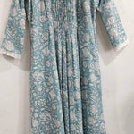 Indian Bridesmaids dress, Long Kurti With Pockets, Gift for her, Gift for Mom, Pleated Top, Summer Dress with Lace, India Block Print Top