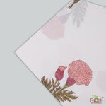 Salmon and Thulian Pink, Moss Green Indian Hand Block Printed 100% Pure Cotton Cloth Napkins, 9x9"- Cocktail Napkins, 20x20"- Dinner Napkins