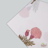 Salmon and Thulian Pink, Moss Green Indian Hand Block Printed 100% Pure Cotton Cloth Napkins, 9x9"- Cocktail Napkins, 20x20"- Dinner Napkins