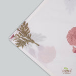 Salmon and Thulian Pink, Moss Green Indian Hand Block Printed 100% Pure Cotton Cloth Napkins, 9x9"- Cocktail Napkins, 20x20"- Dinner Napkins