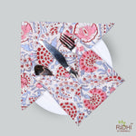 Pigeon Blue, Flamingo Pink Napkins