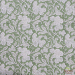 Sage Green and White Hand-Block Printed Cotton Cloth