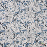 Spruce, Carolina and Powder Blue Hand-Block Printed Cotton Cloth