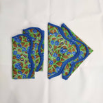 Green Flower Cotton Napkins, gift Napkins, Fabric Napkins, India Block Print Napkins, Cocktail Napkins, 20"x20"- Dinner Napkins