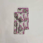 Designer Cotton scalloped Napkins with Trimming embroidered, Set of 4, Scallop edge Napkin,Hand block printed Sustainable Cloth Napkins