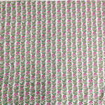 ChristmasLight Pink Red Floral 100% Cotton Quilting Fabric by the yard, India Block Print Fabric, fabric for Duvet Covers, Curtains, Dresses