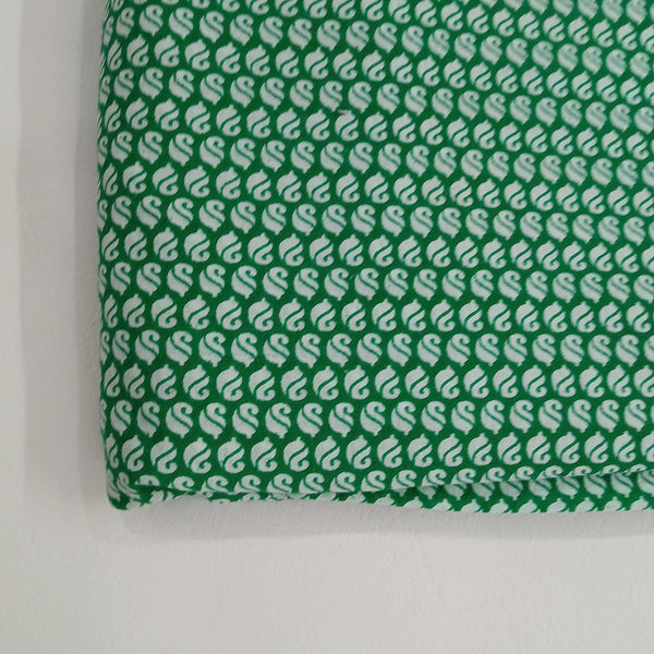 Green print 100% Cotton Quilting Fabric by the yard, India Block Print Fabric, fabric for Duvet Covers, Curtains, Dresses
