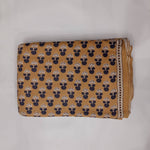 Christmas beige print 100% Cotton Quilting Fabric by the yard, India Block Print Fabric, fabric for Duvet Covers, Curtains, Dresses