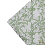 Sage Green and White Hand-Block Printed Cotton Cloth
