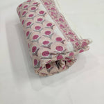 Light pink Blue leaf Floral 100% Cotton Quilting Fabric by the yard, India Block Print Fabric, fabric for Duvet Covers, Curtains, Dresses