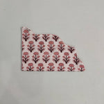 Table Mat Pink and white India Block Print Quilted, Placemats, Scallop ,Set of 2 housewarming gift, Coffee Table Decorwave