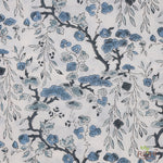 Spruce, Carolina and Powder Blue Hand-Block Printed Cotton Cloth
