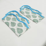 Cotton dinner piping napkins, indian cotton scallop napkins, hand printed napkins, cocktail napkins, table cloth napkins, bulk cotton cloth