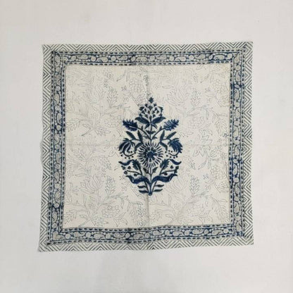 Cotton printed Mats Table Linens floral 6 Napkins and 6 Cotton Table  Placemats ,Indian Floral Hand Block Printed Set