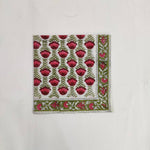 cloth napkins, personalized gifts , hand printed napkins,Christmas red flower flower, wedding napkins, piping Cotton dinner napkins