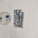 cloth napkins, personalized gifts , hand printed napkins,Christmas blue flower flower, wedding napkins, piping Cotton dinner napkins