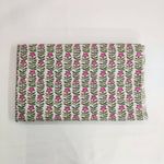 ChristmasLight Pink Red Floral 100% Cotton Quilting Fabric by the yard, India Block Print Fabric, fabric for Duvet Covers, Curtains, Dresses