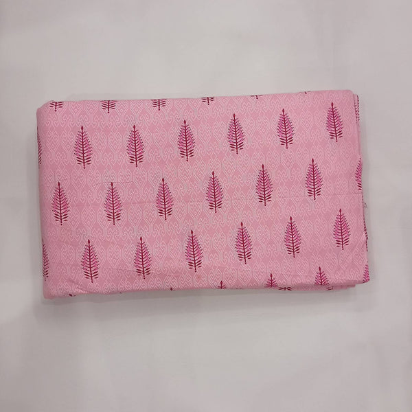 Light pink flowers 100% Cotton Quilting Fabric by the yard, India Block Print Fabric, fabric for Duvet Covers, Curtains, Dresses