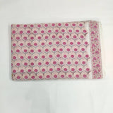 Light pink Blue leaf Floral 100% Cotton Quilting Fabric by the yard, India Block Print Fabric, fabric for Duvet Covers, Curtains, Dresses