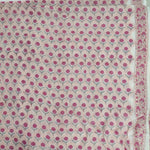 Light pink Blue leaf Floral 100% Cotton Quilting Fabric by the yard, India Block Print Fabric, fabric for Duvet Covers, Curtains, Dresses