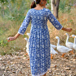 Long Kurti With Pockets, Indian Bridesmaids dress, Gift for her, Gift for Mom, Pleated Top with Lace, Summer Dress, India Block Print Top