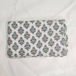 Light blue Green print 100% Cotton Quilting Fabric by the yard, India Block Print Fabric, fabric for Duvet Covers, Curtains, Dresses