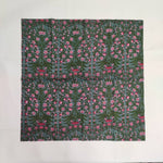 Christmas Block Print, indian cotton napkins, hand printed napkins, cocktail napkins, table cloth napkins, floral housewarming gift
