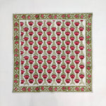 cloth napkins, personalized gifts , hand printed napkins,Christmas red flower flower, wedding napkins, piping Cotton dinner napkins