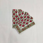 cloth napkins, personalized gifts , hand printed napkins,Christmas red flower flower, wedding napkins, piping Cotton dinner napkins