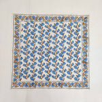 cloth napkins, personalized gifts , hand printed napkins,Christmas blue flower flower, wedding napkins, piping Cotton dinner napkins