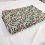 Pink Green flower Pattern 100% Cotton Quilting Fabric by the yard, Quilt Fabric, Indian Fabric, fabric for facemasks, fabric for bags