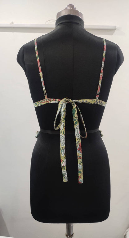 Cotton Bikini Block Print Swimsuit Women Sexy Swimwear Female High Cut Swimming Suit Sexy Bathing Suit Beach Wear New