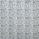 Denim and Baby Blue on White Hand-Block Printed Cotton Cloth