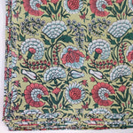 Pink Green flower Pattern 100% Cotton Quilting Fabric by the yard, Quilt Fabric, Indian Fabric, fabric for facemasks, fabric for bags