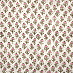Taffy Pink, Asparagus and Army Green Hand-Block Printed Cotton Cloth