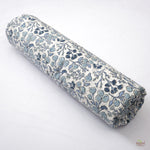 Denim and Baby Blue on White Hand-Block Printed Cotton Cloth
